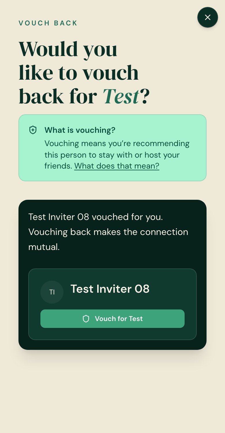 Where signing in from the invite pop-up actually lands, on a phone